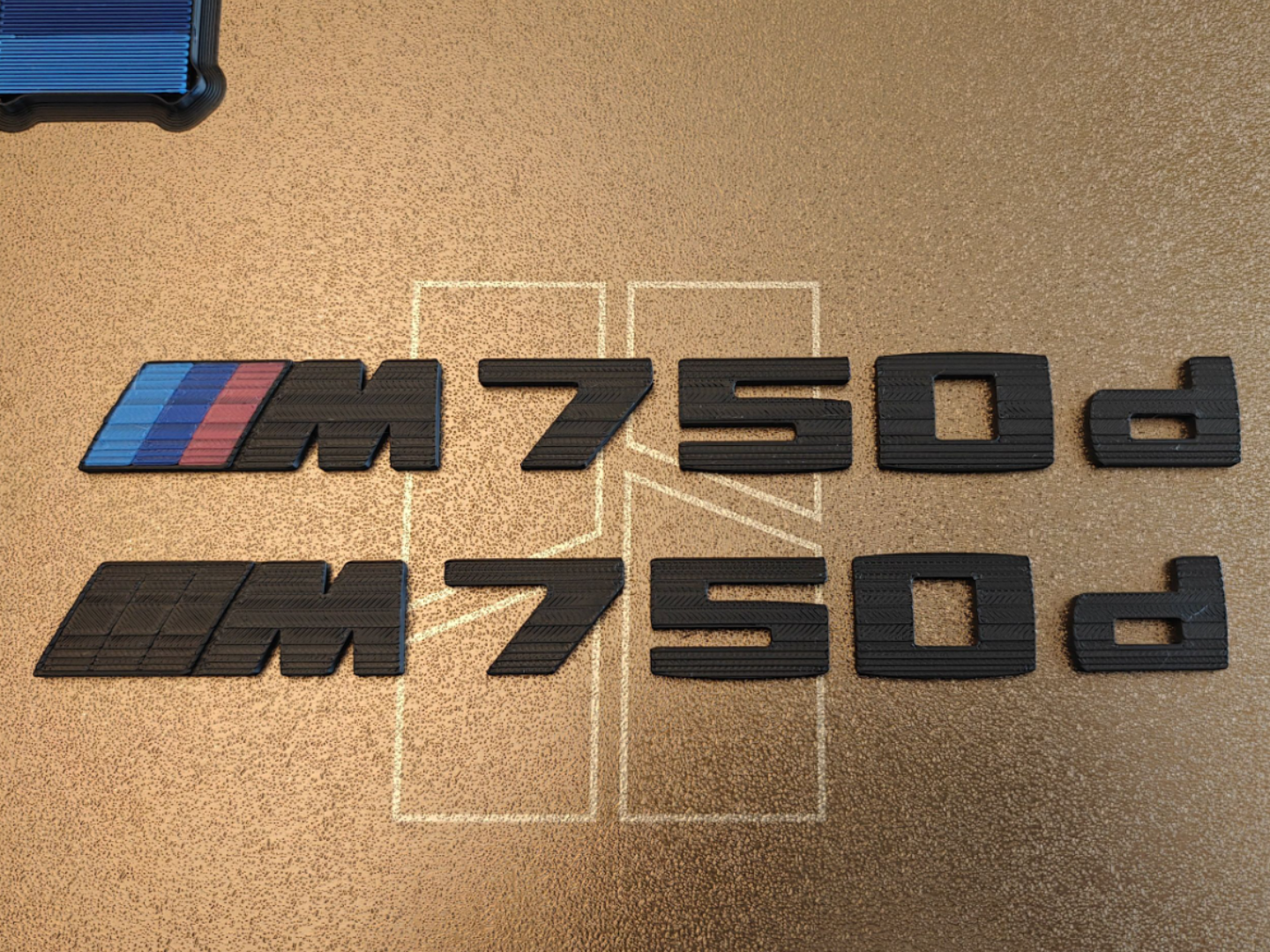 BMW M750d Emblems Set