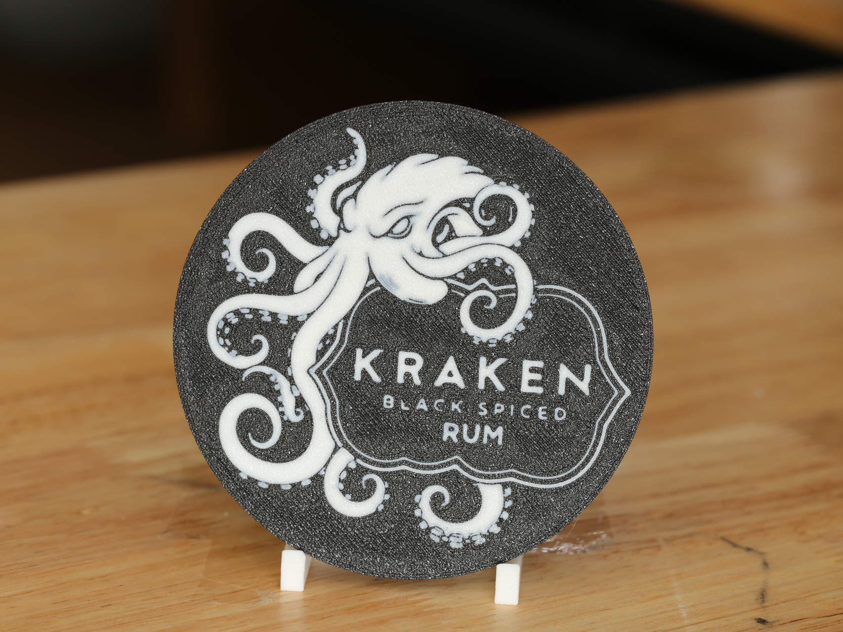 Kraken Black Spiced Rum Logo 100mm Round Coaster