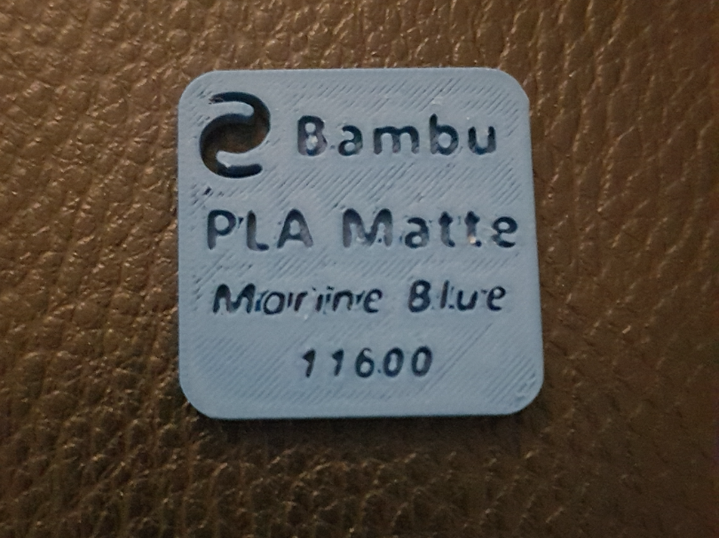 Échantillon filament Bambu PLA Marine Blue (11600)