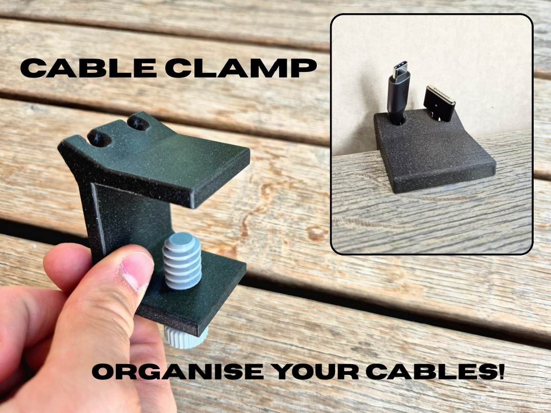 Desk Clamp for Cables / Cable Organiser