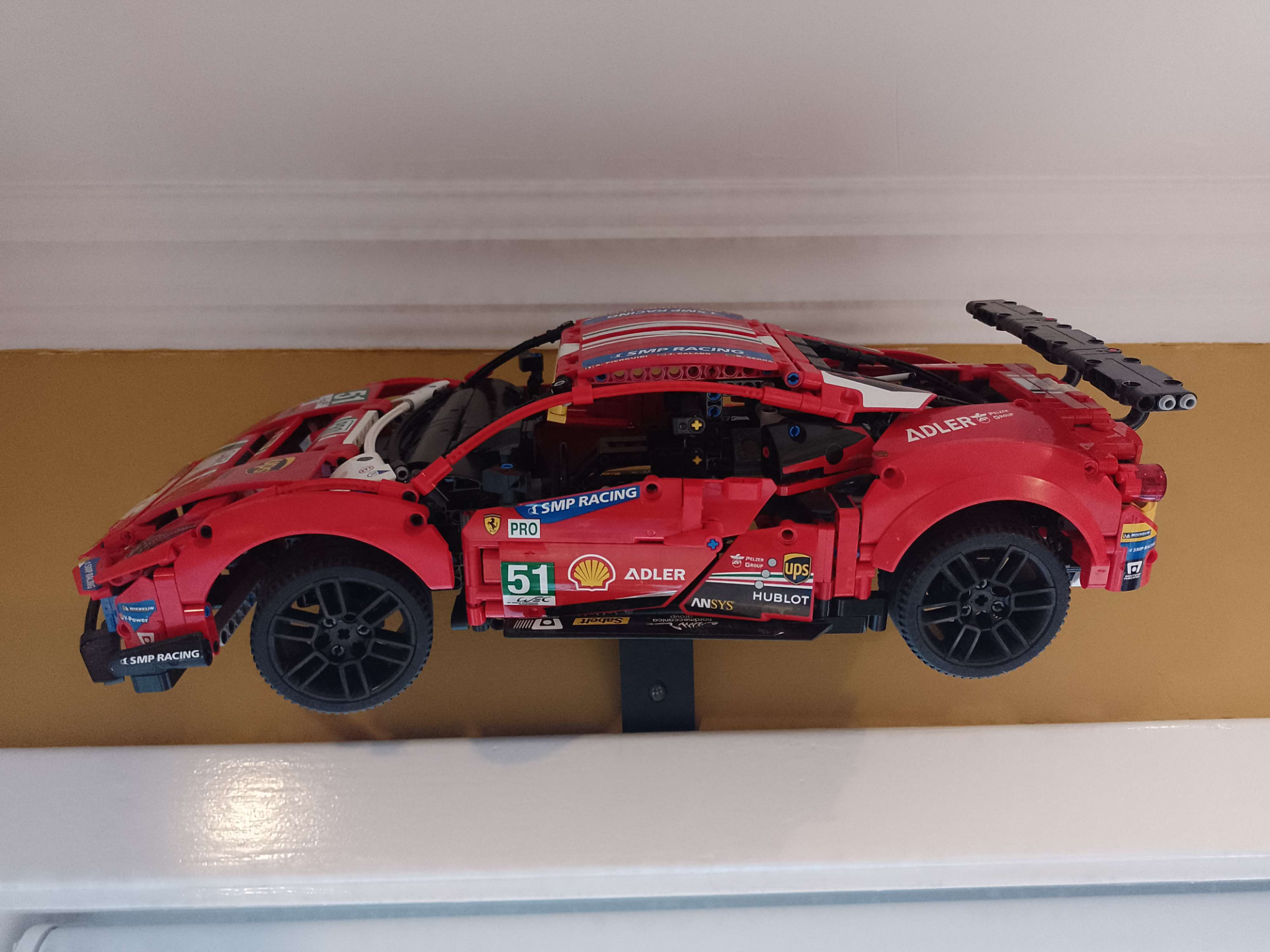 45 Degree Wall mount for LEGOs Technic Ferrari 488