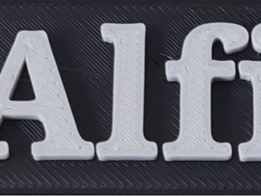 Alfie Personalized 3D Printed Name Plaque