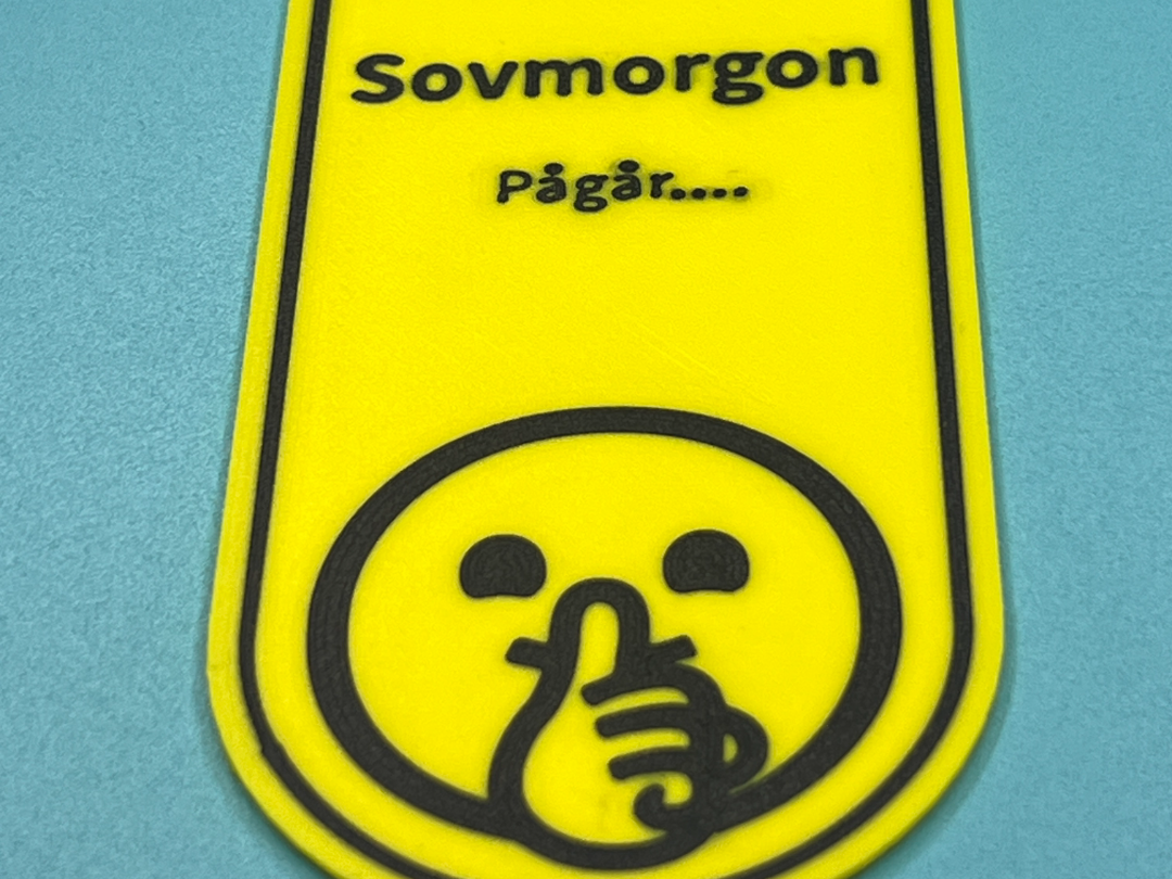 Sovmorgon swedish sign