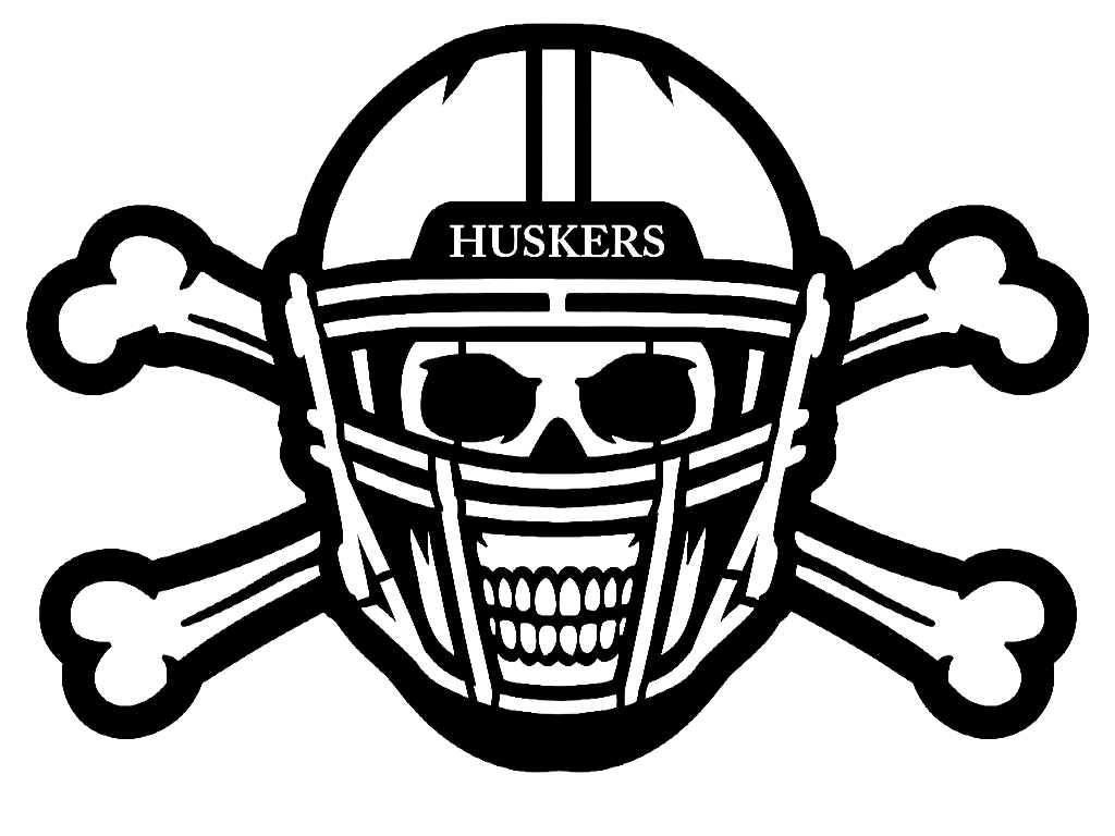 Huskers Wall Art Skull Bones