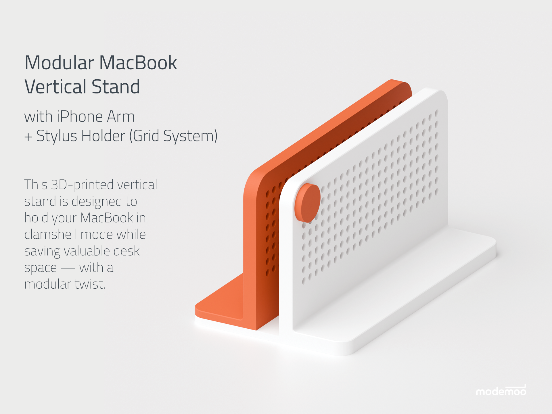 Modular MacBook Vertical Stand – with iPhone Stand