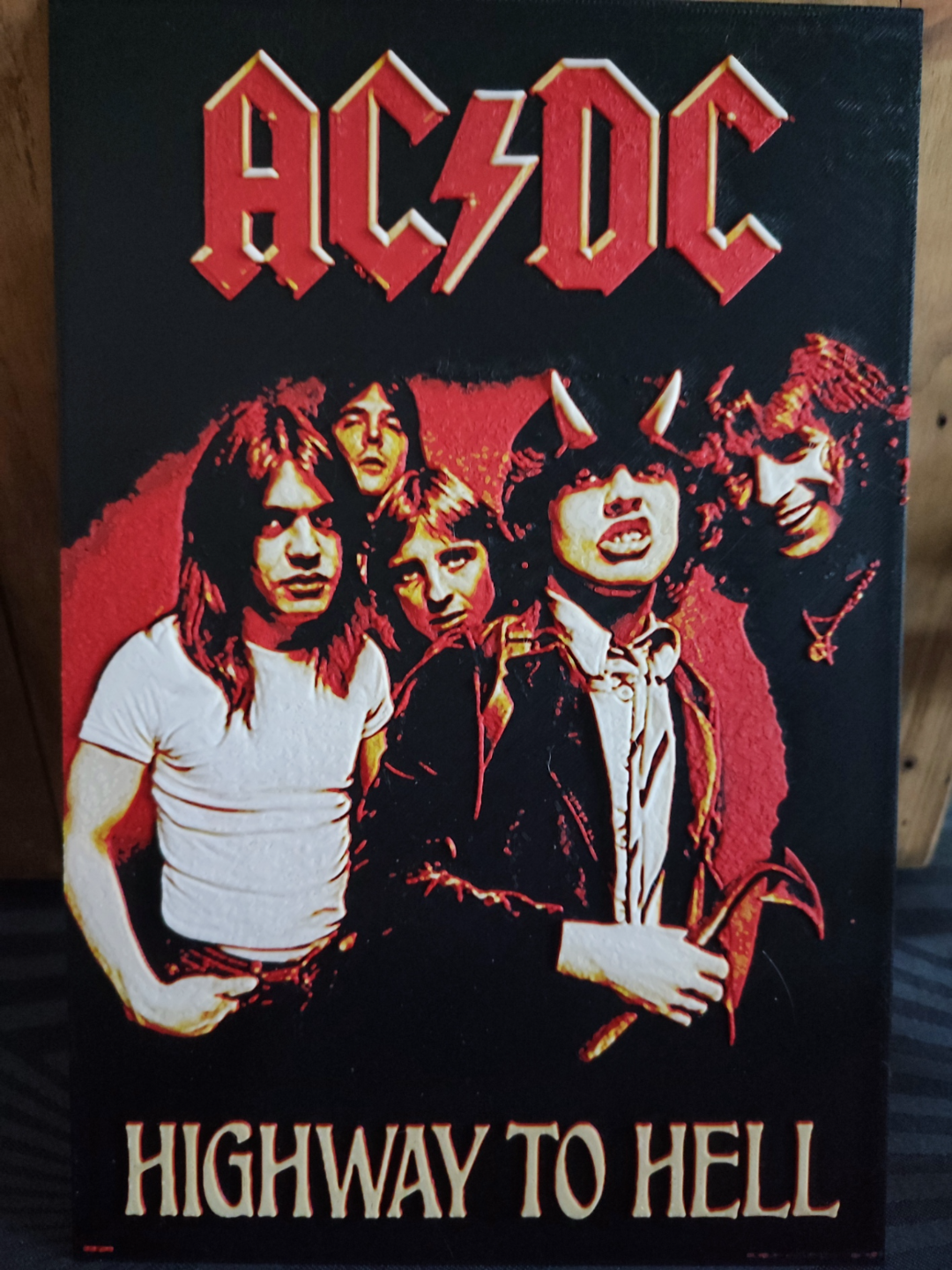 4-color HueForge AC/DC Poster Highway To Hell