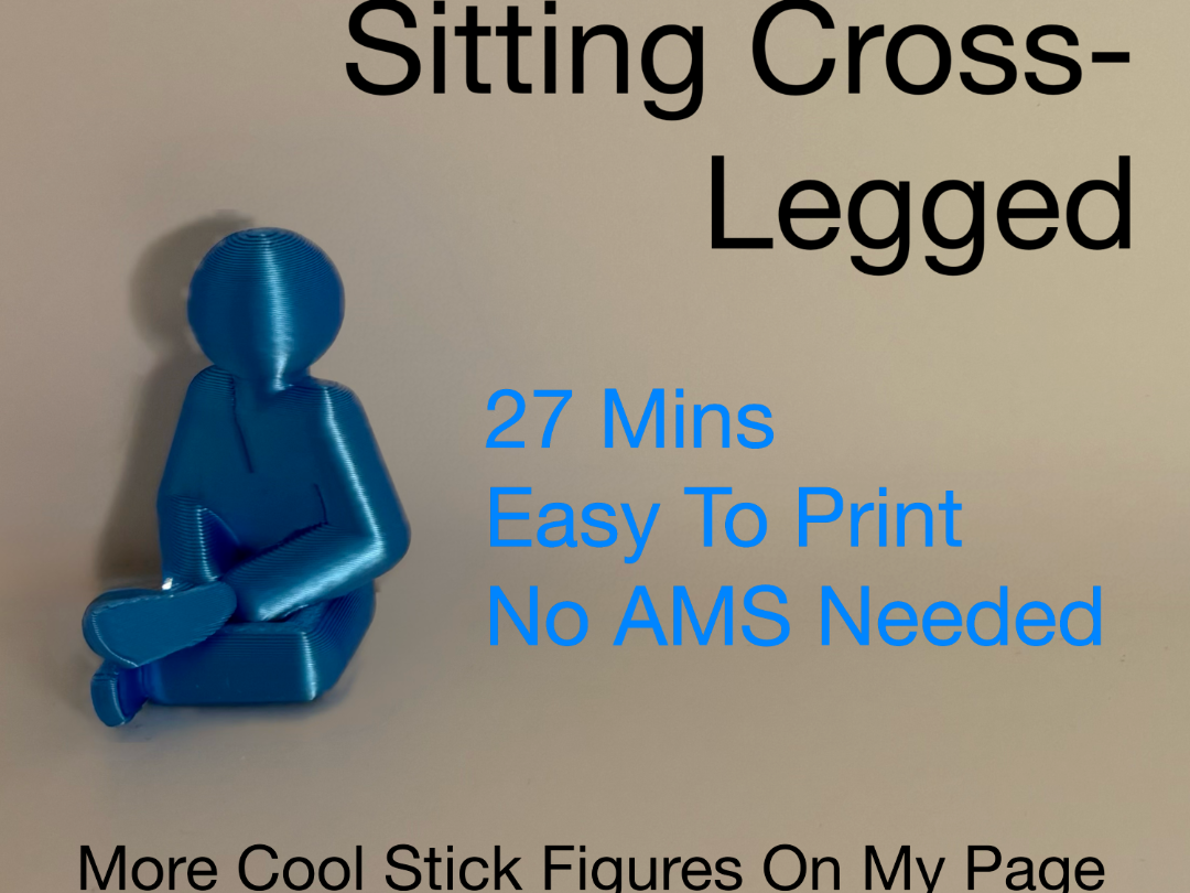 Stick Figure-Every Day Life - Sitting Cross-Legged