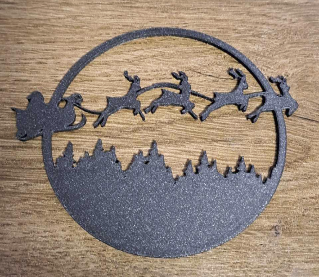 Santa Claus and forrest decoration
