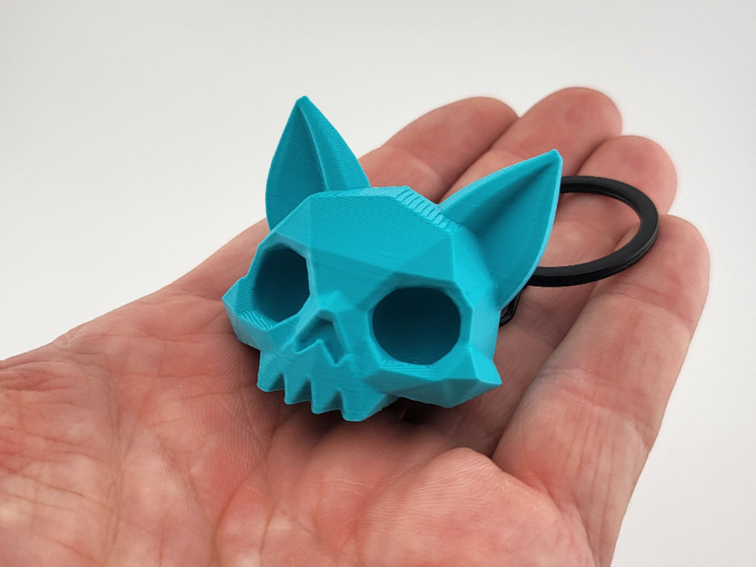skull cat decor key game room