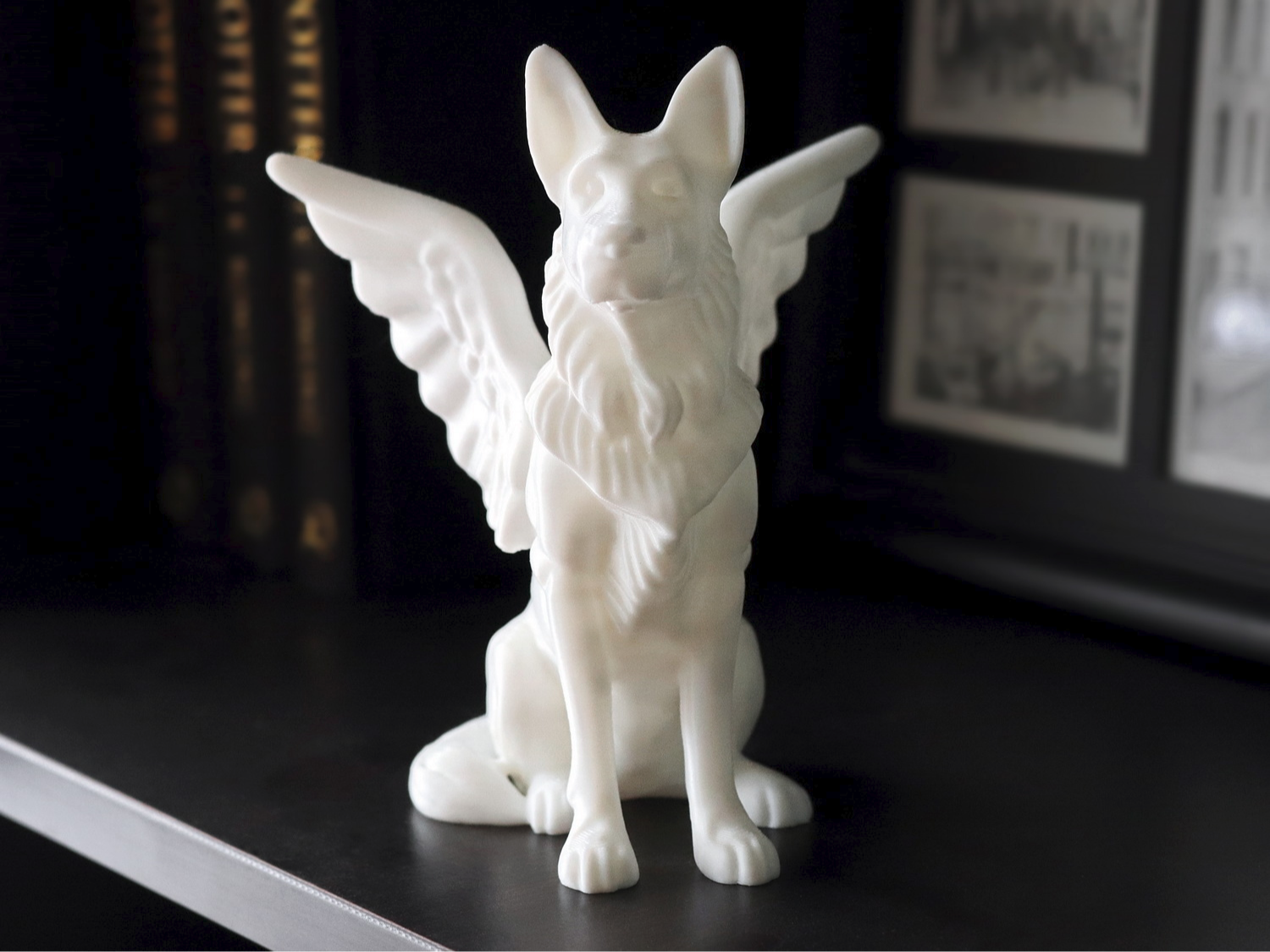 German Shepherd with Angel Wings