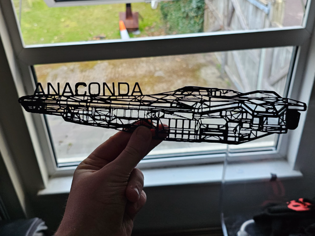 Elite Dangerous Anaconda Wall Line Art
