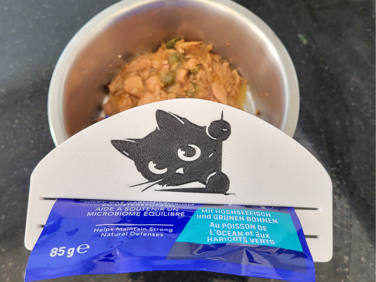 Katzenfutter Beutel Schaber