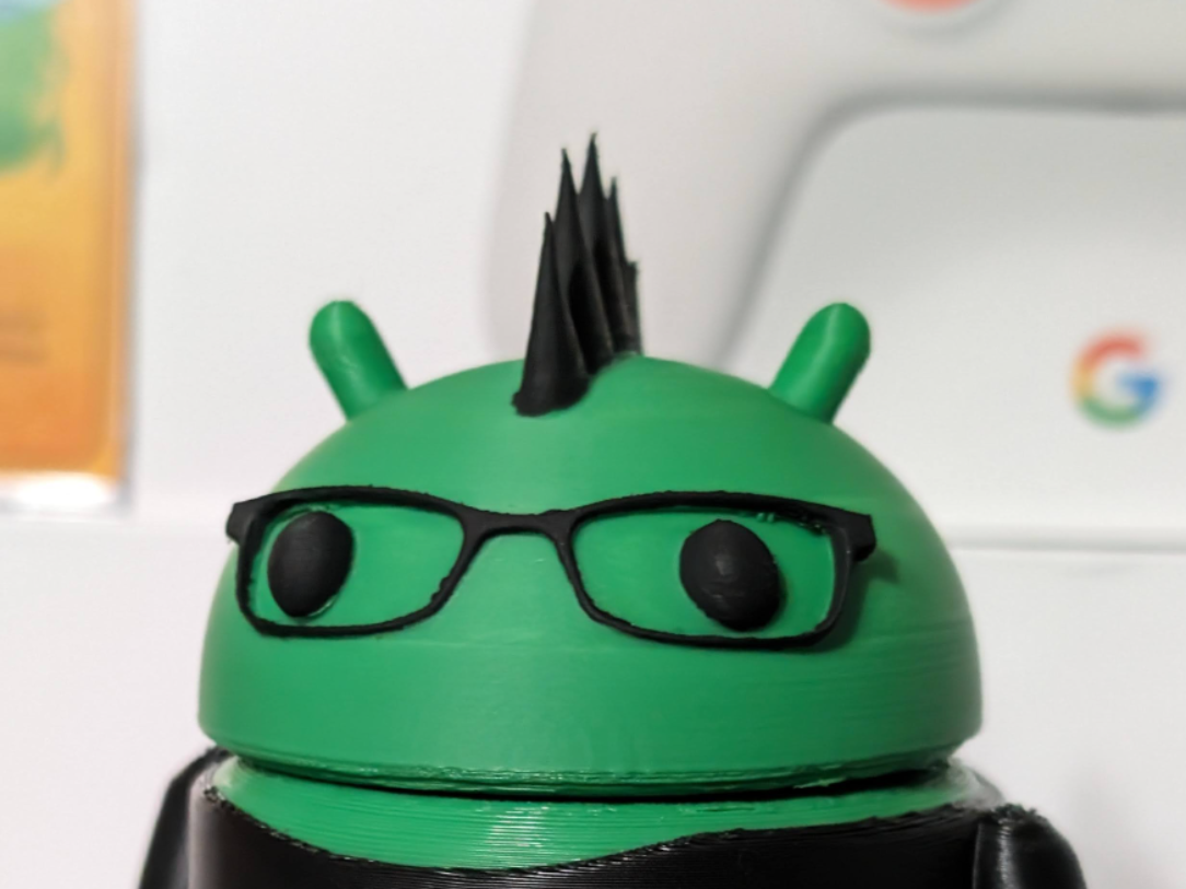Android Bot Mohawk Hair - Head Only