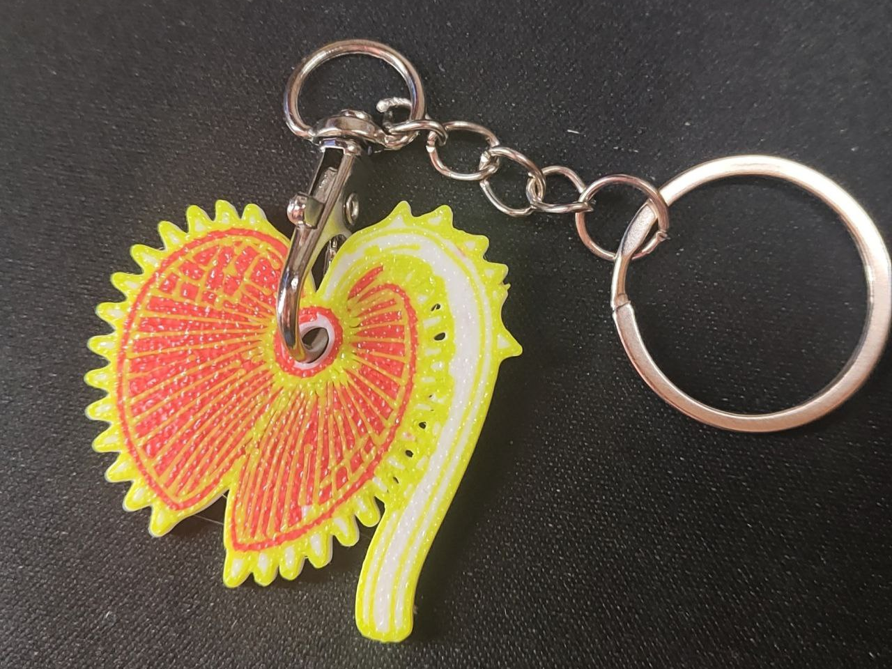 Keychain Pendant Heart Venus Flytrap (Dionaea )