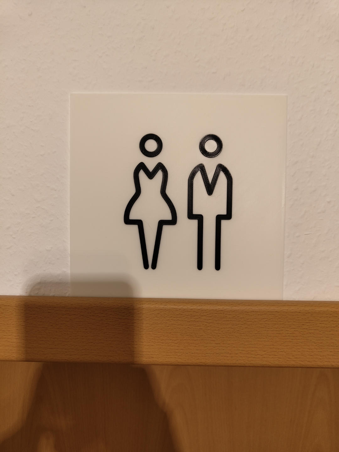 Bathroom sign with groundplate