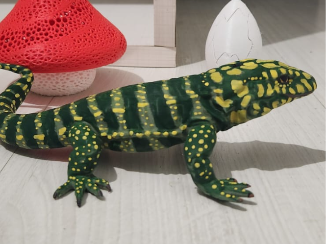 Lagarto Teiú Super Realista - Impressão FDM