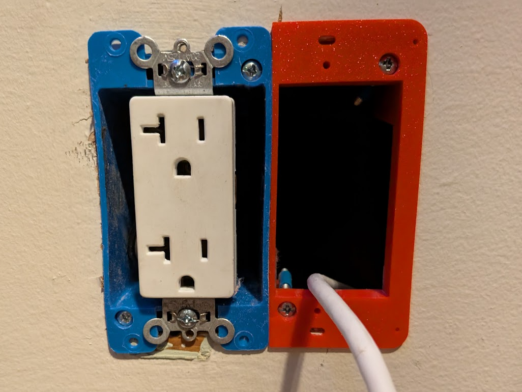 2 Gang Low Voltage Outlet Extension Box