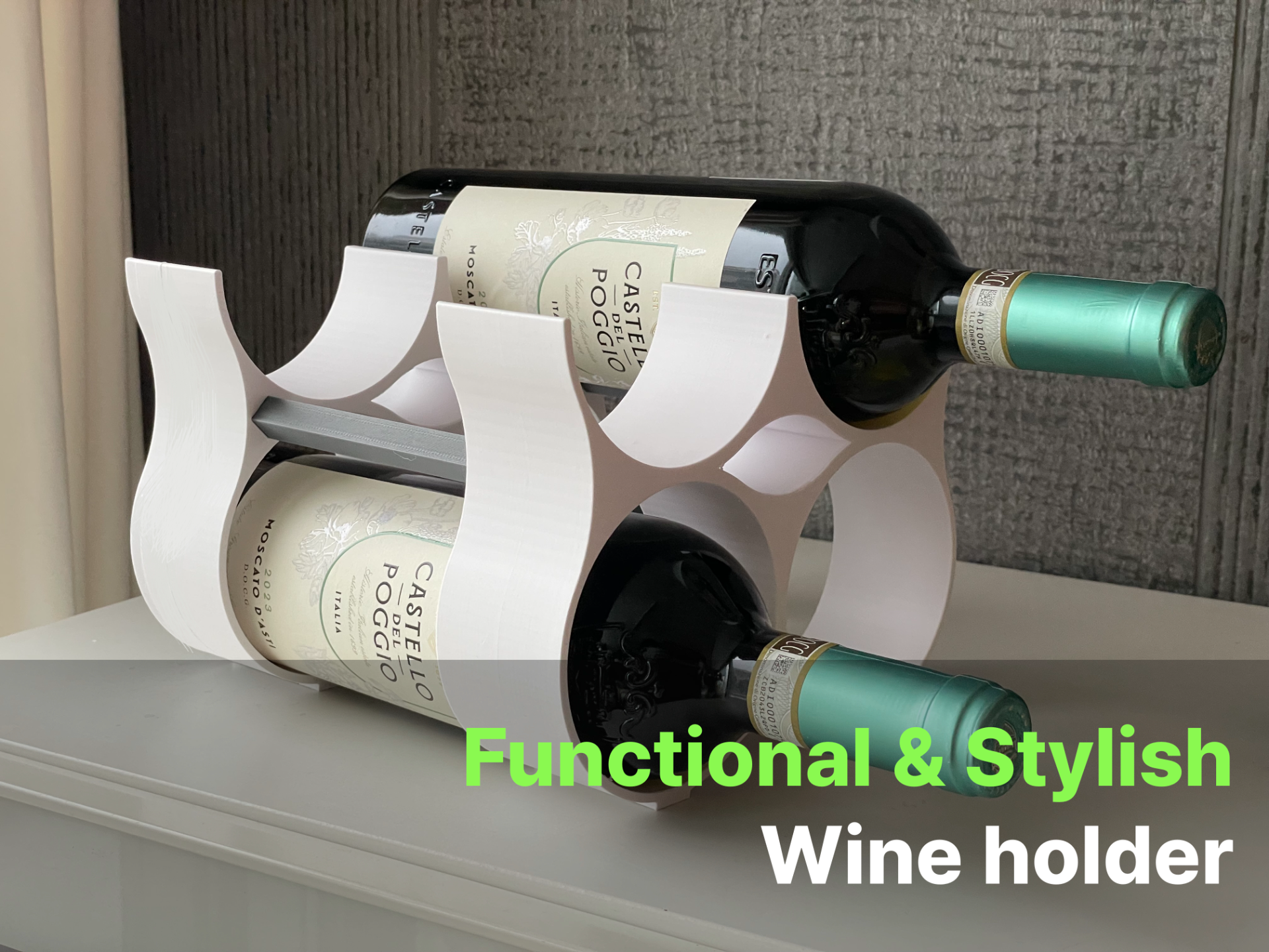 Wine holder for refigerator and shelf