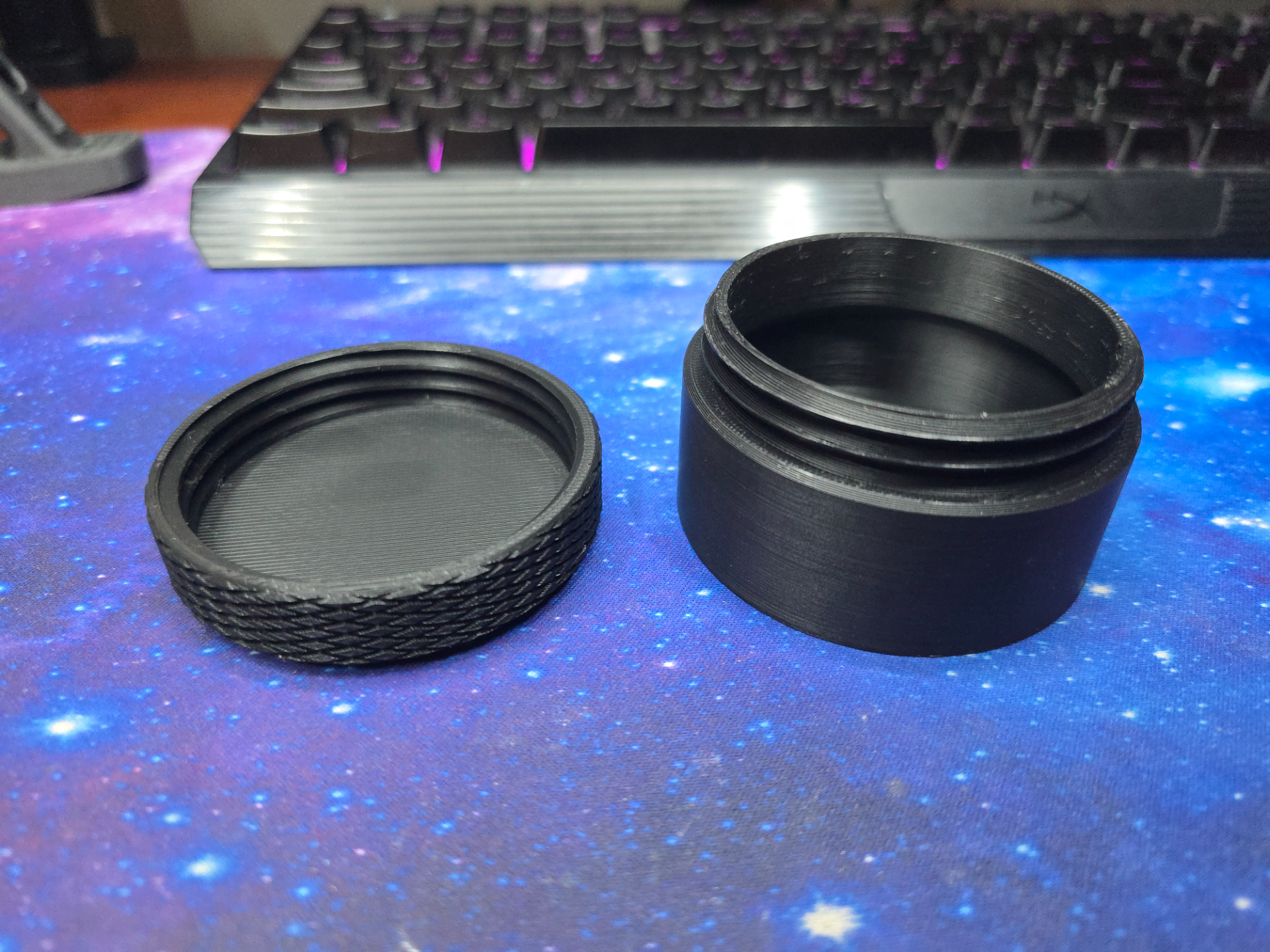 Threaded Knurled Jar – Support-Free Print Design