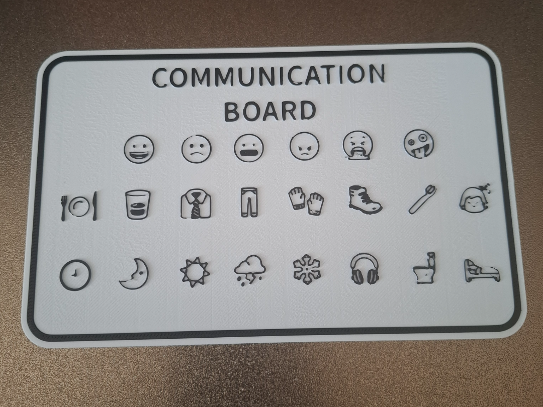 Communication board for autism/additional needs