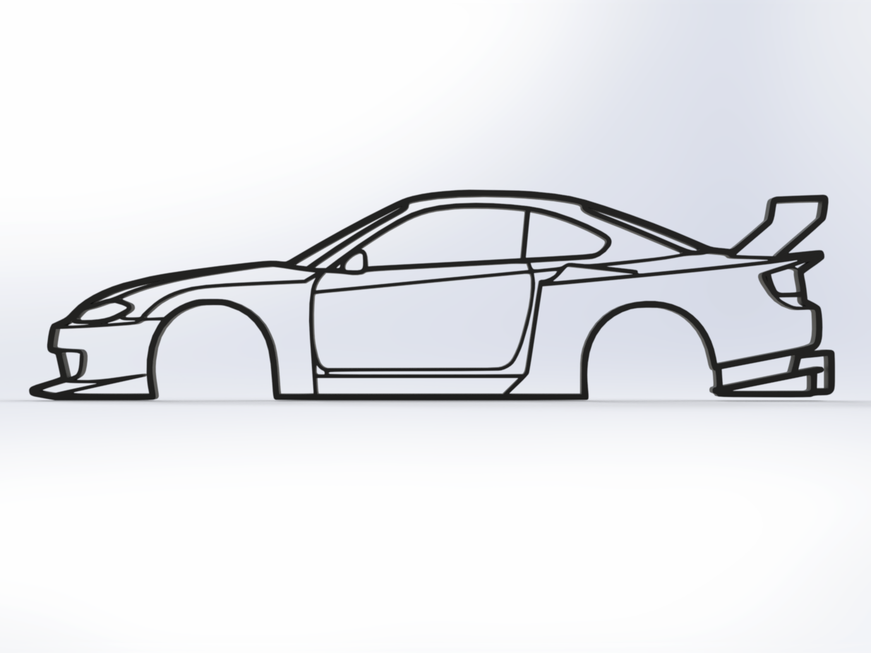 LB-Super Silhouette S15 SILVIA 2D Wall Art