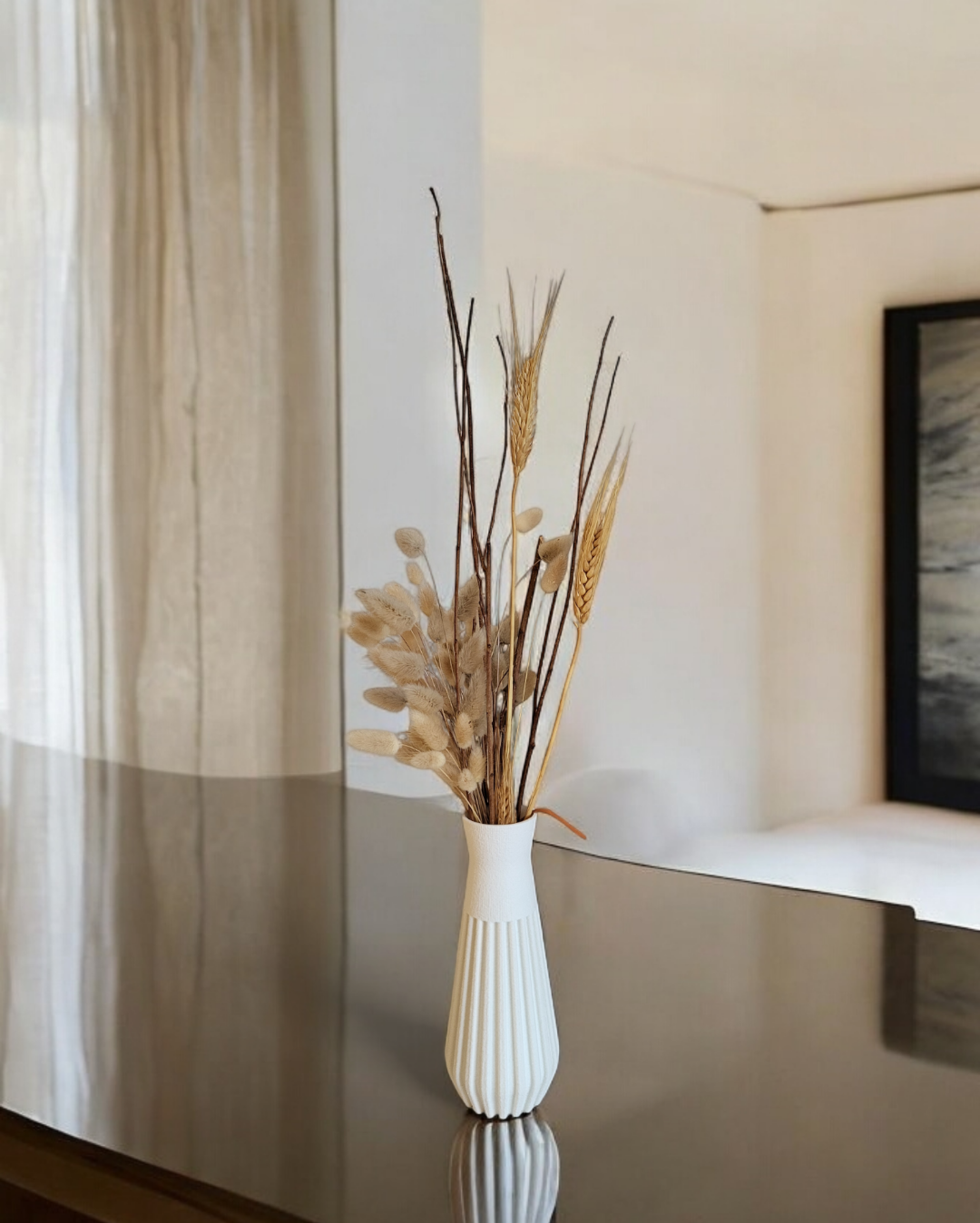Vase design à ligne verticale