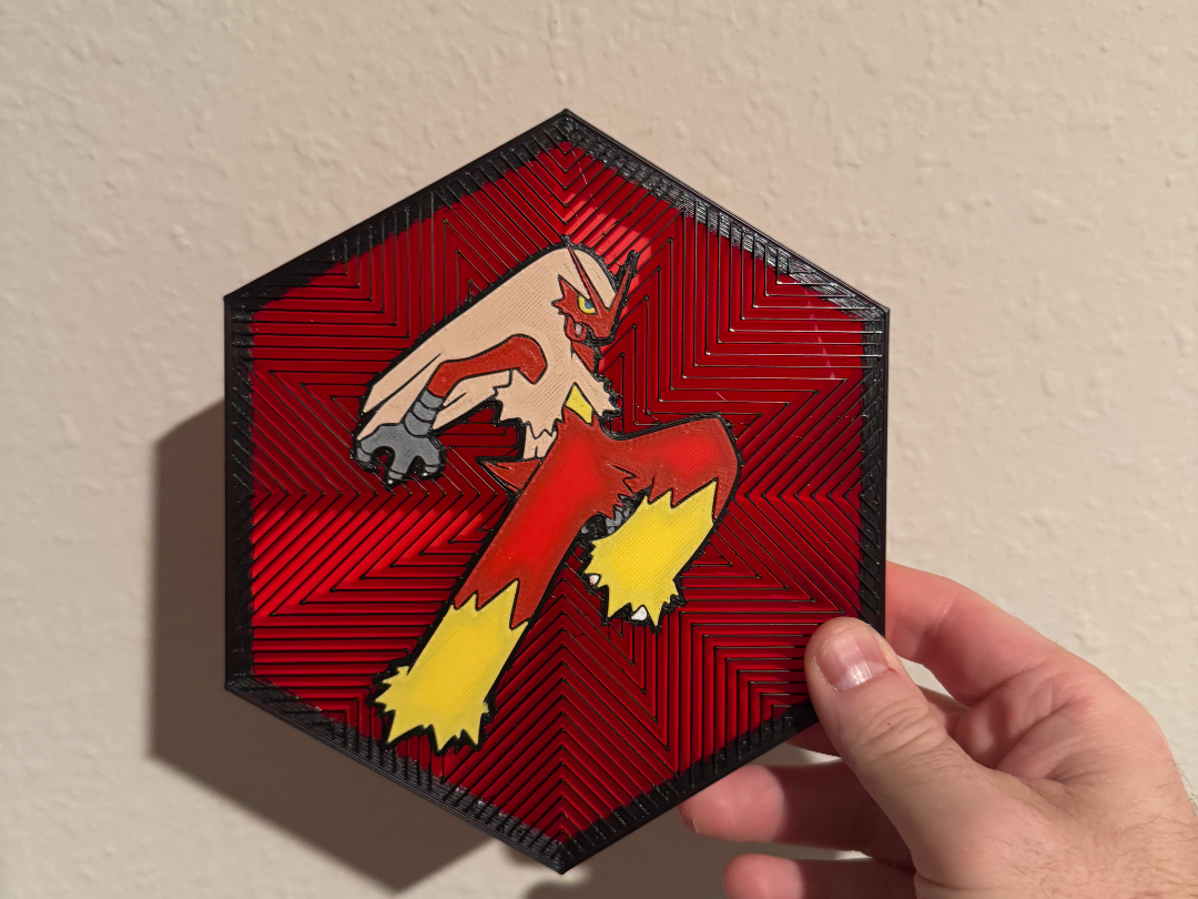#257 Blaziken Hex Wall Art