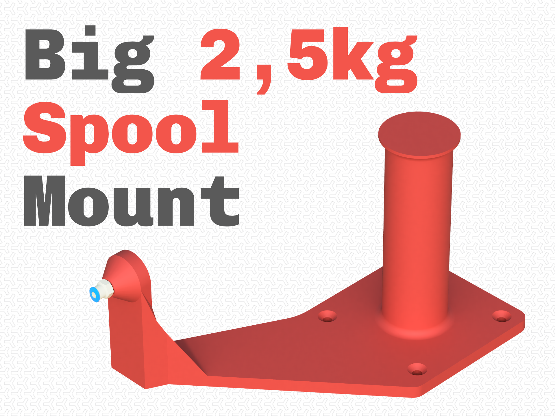 Wall Mount for Big 2.5kg Spools with PC4-M10 Port
