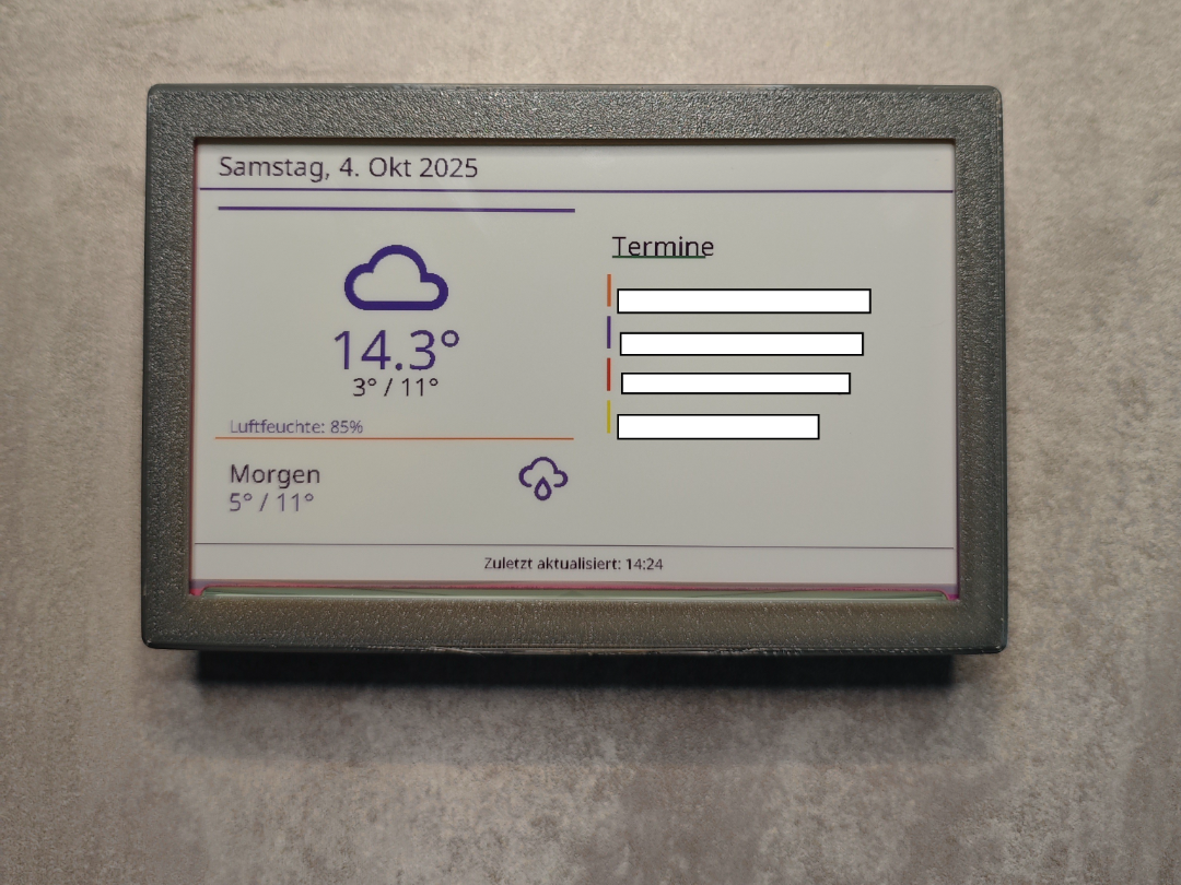 Waveshare 7.3 Case ESPHome connected