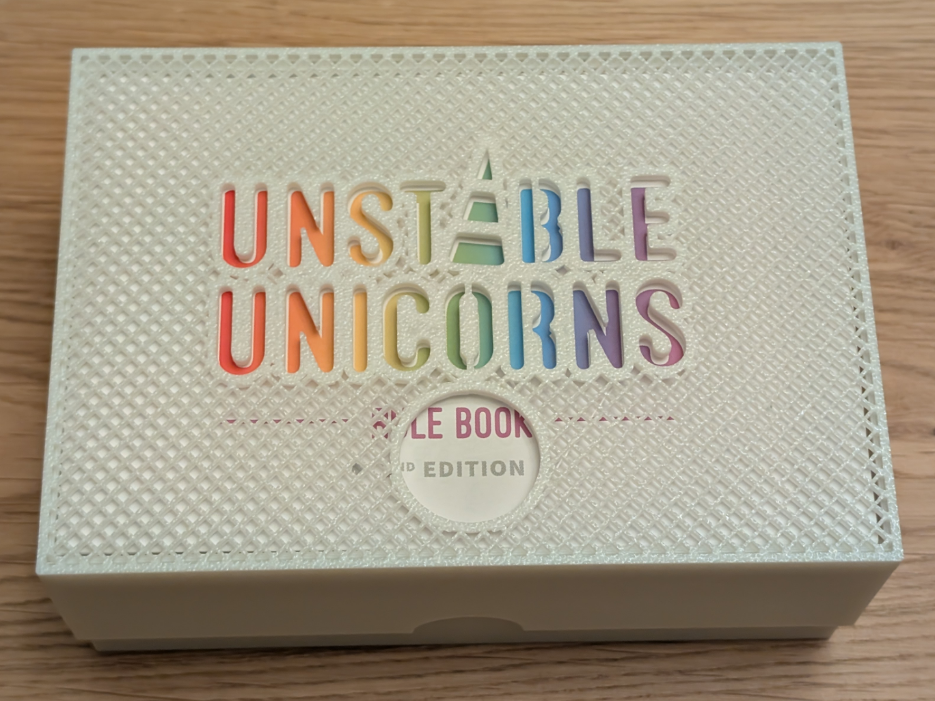 Minimalist Unstable Unicorns Box for Sleeved Cards
