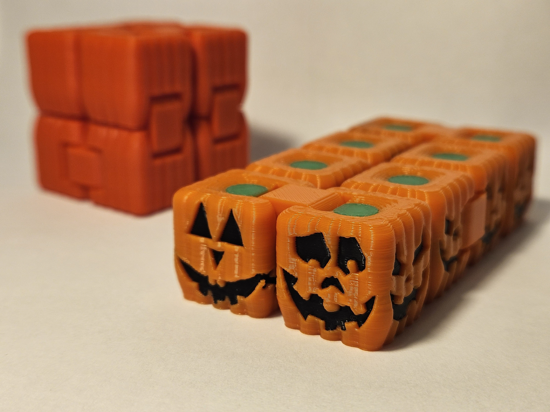 Jack-o'-Lantern Fidget Cube