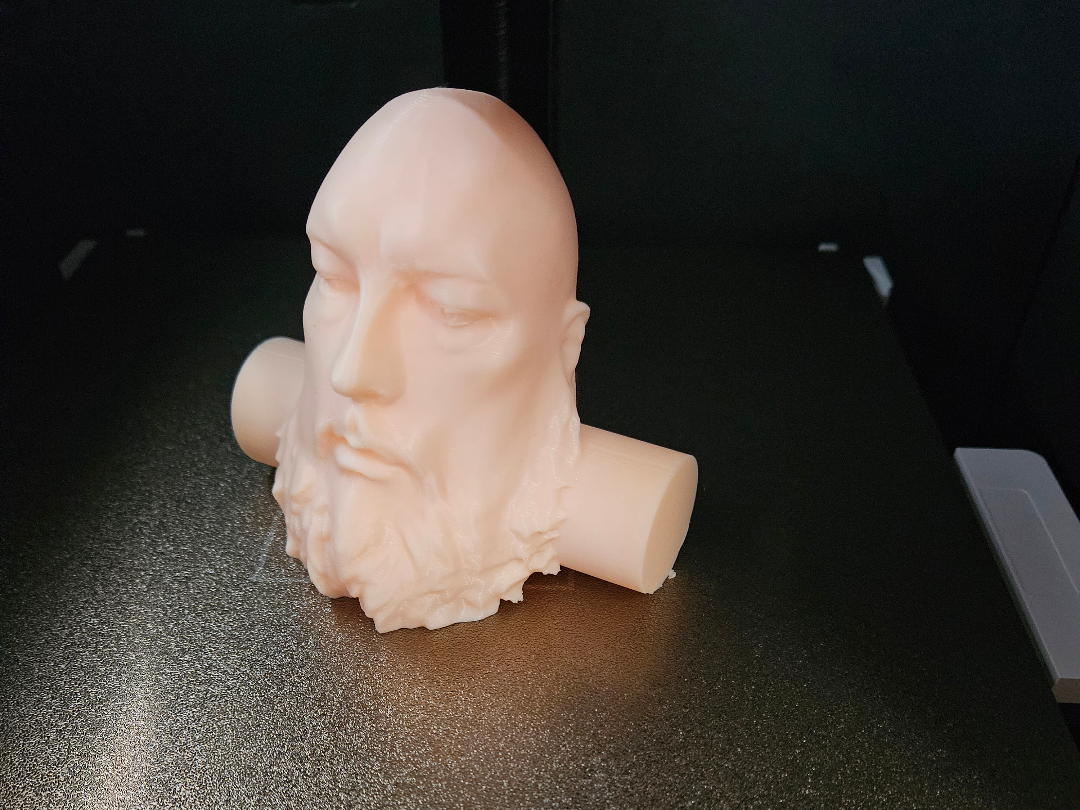 Ugly Bald Man With a Log