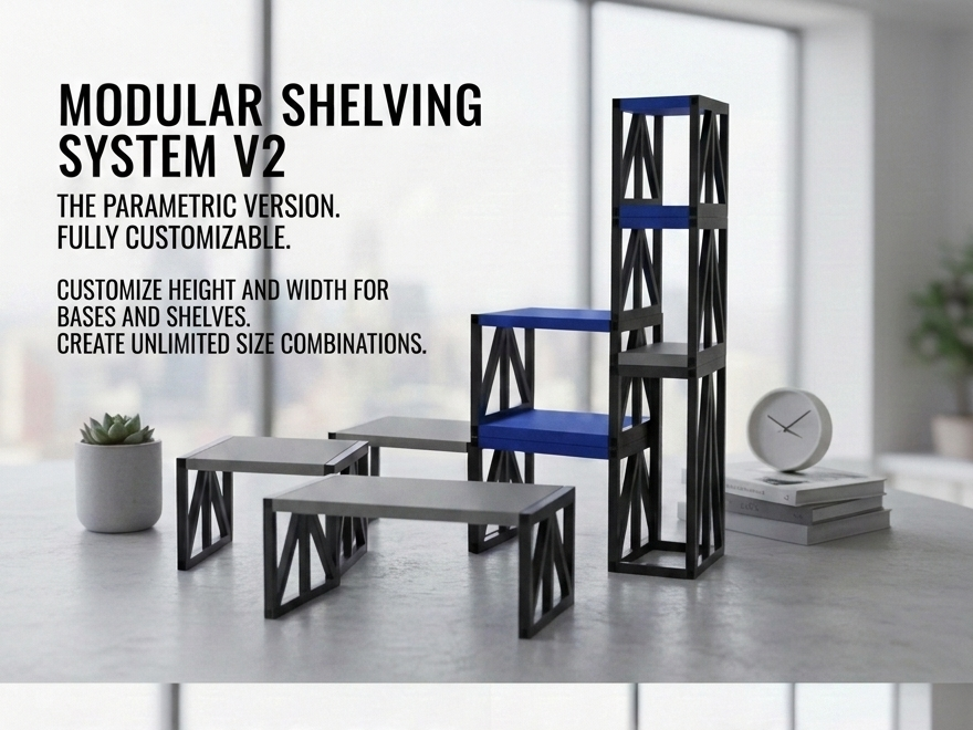 Parametric Stackable shelf system