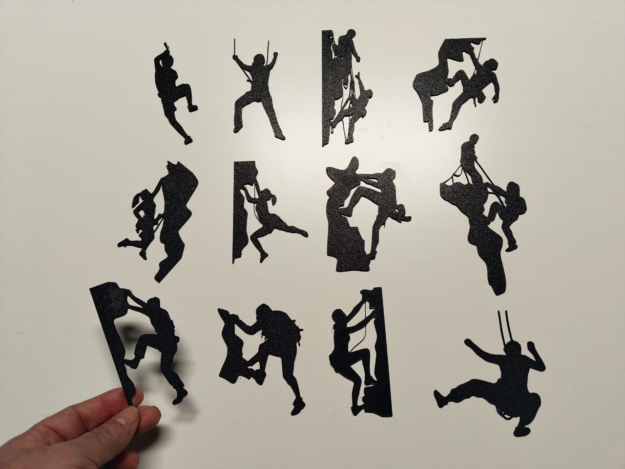 set escaladores silhouettes - wall art