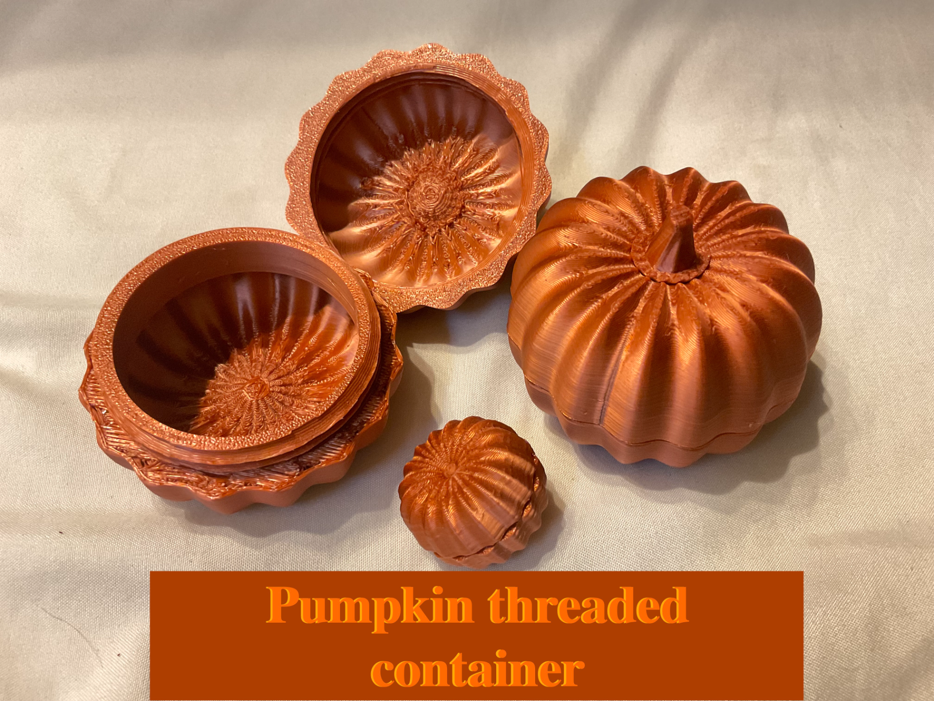 pumpkin threaded container