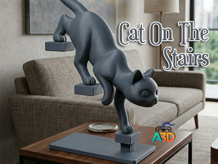 Cat On The Stairs