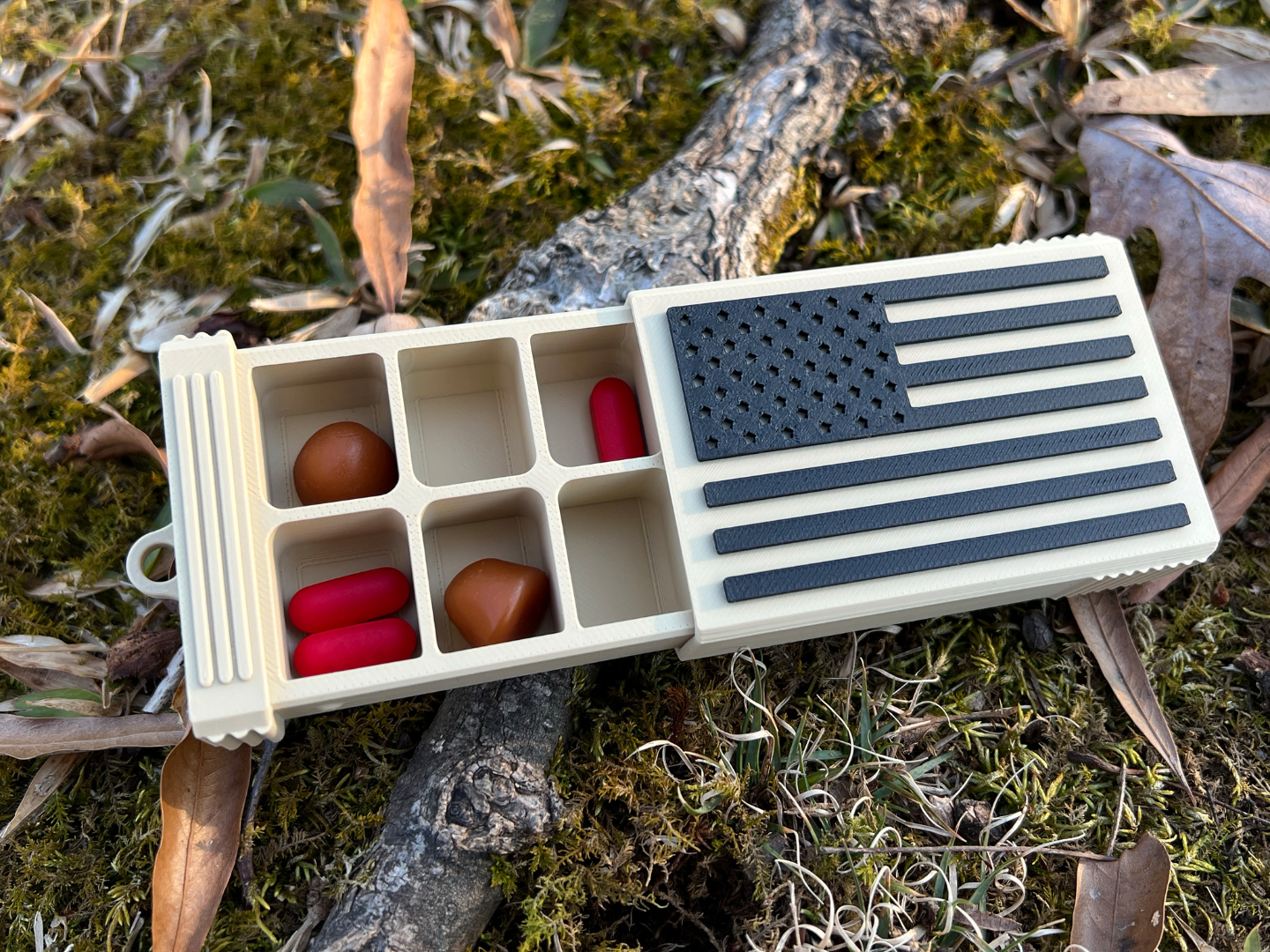 American Flag Pill Box - Tactical Pill Box