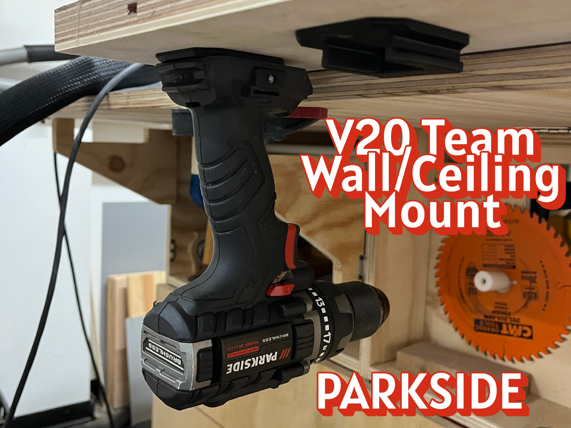 Parkside Tool Wall-Cealing Mount V20 Team