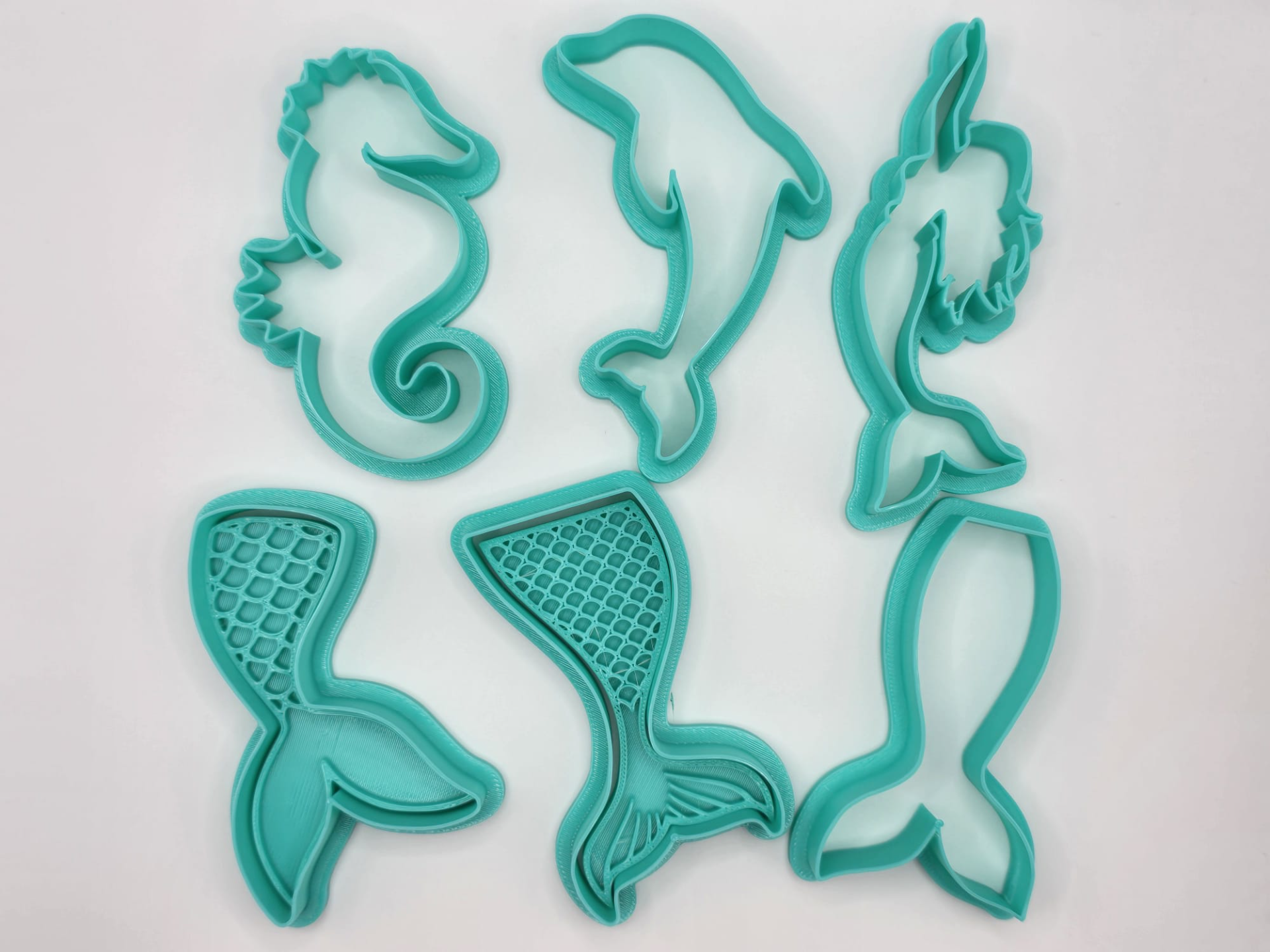 Sea Mermaid Theme Cookie Cutter Playdoh Stamp