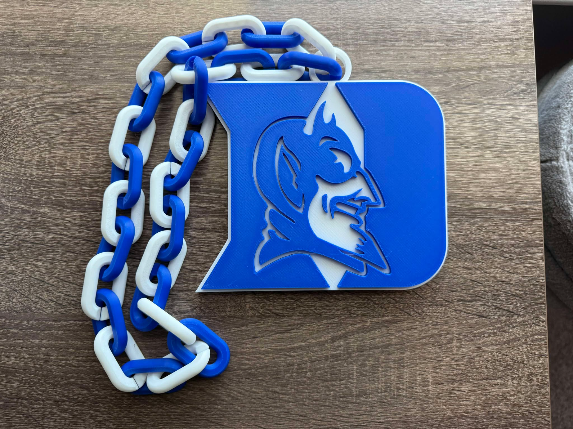 Duke Blue Devils Logo Oversized Necklace, Chain