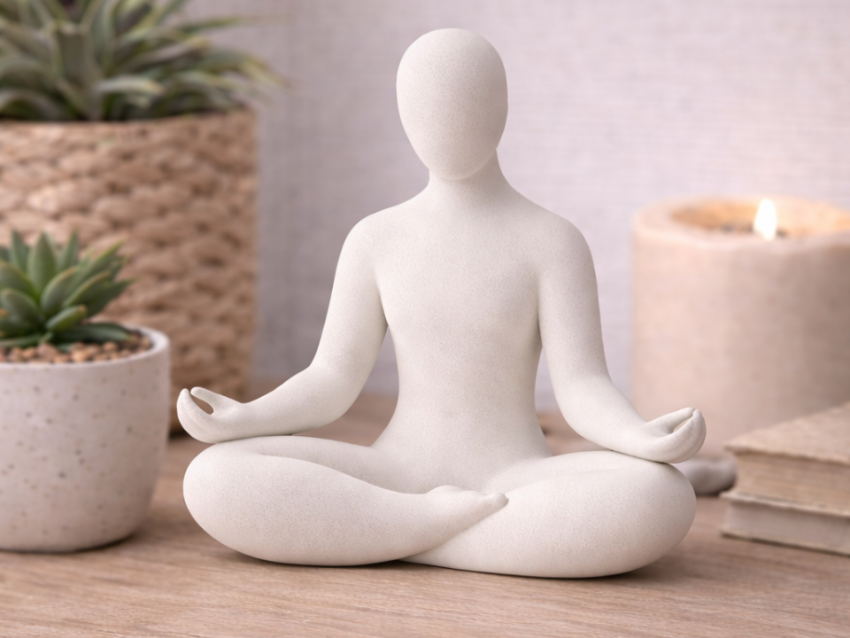 Abstract Yoga Pose – Lotus Pose
