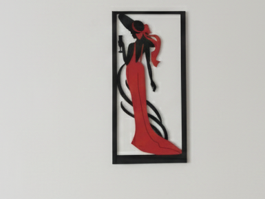 Lady in Red – Elegante Wandkunst