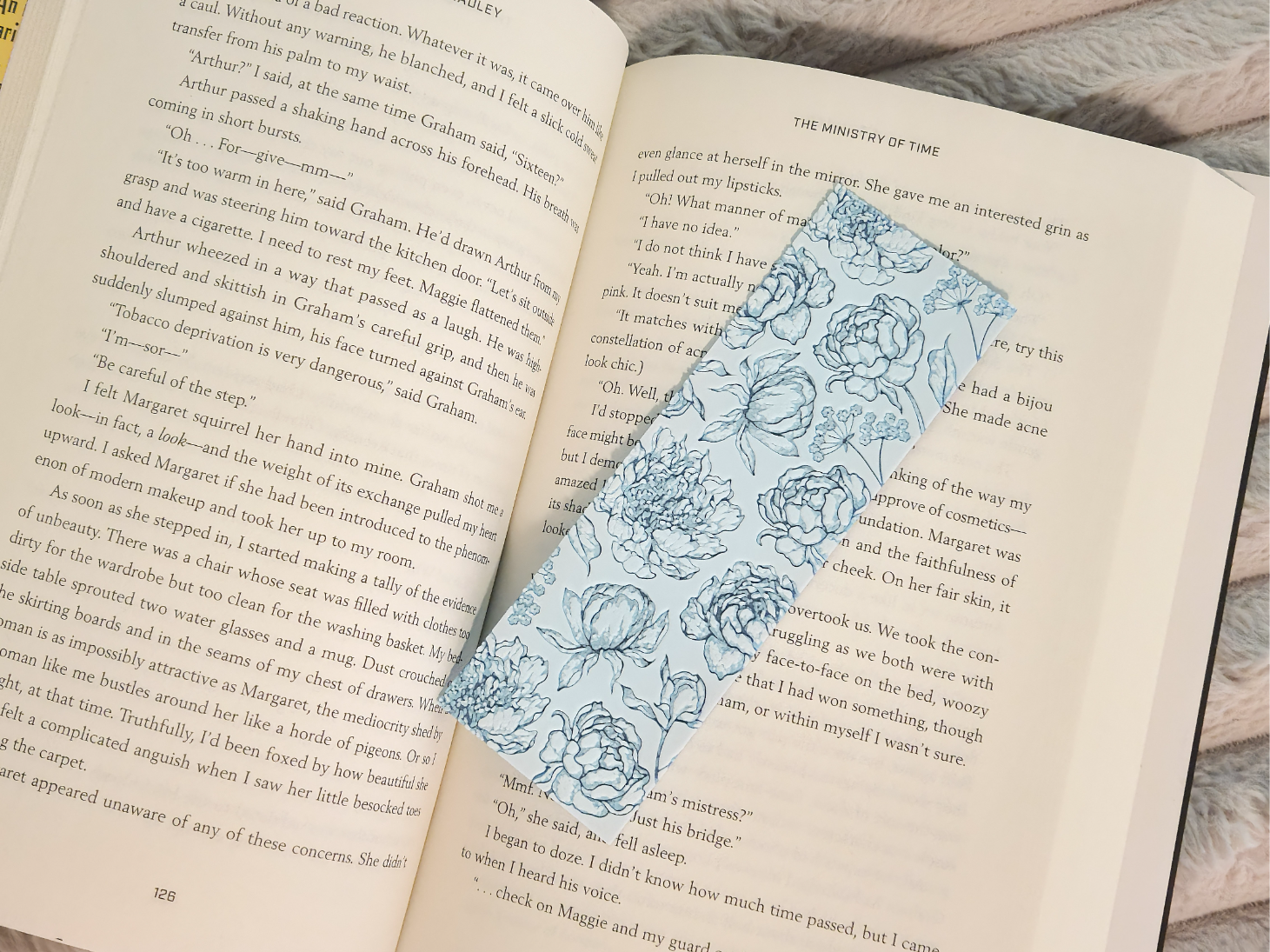 Vintage Blue Flower Bookmark