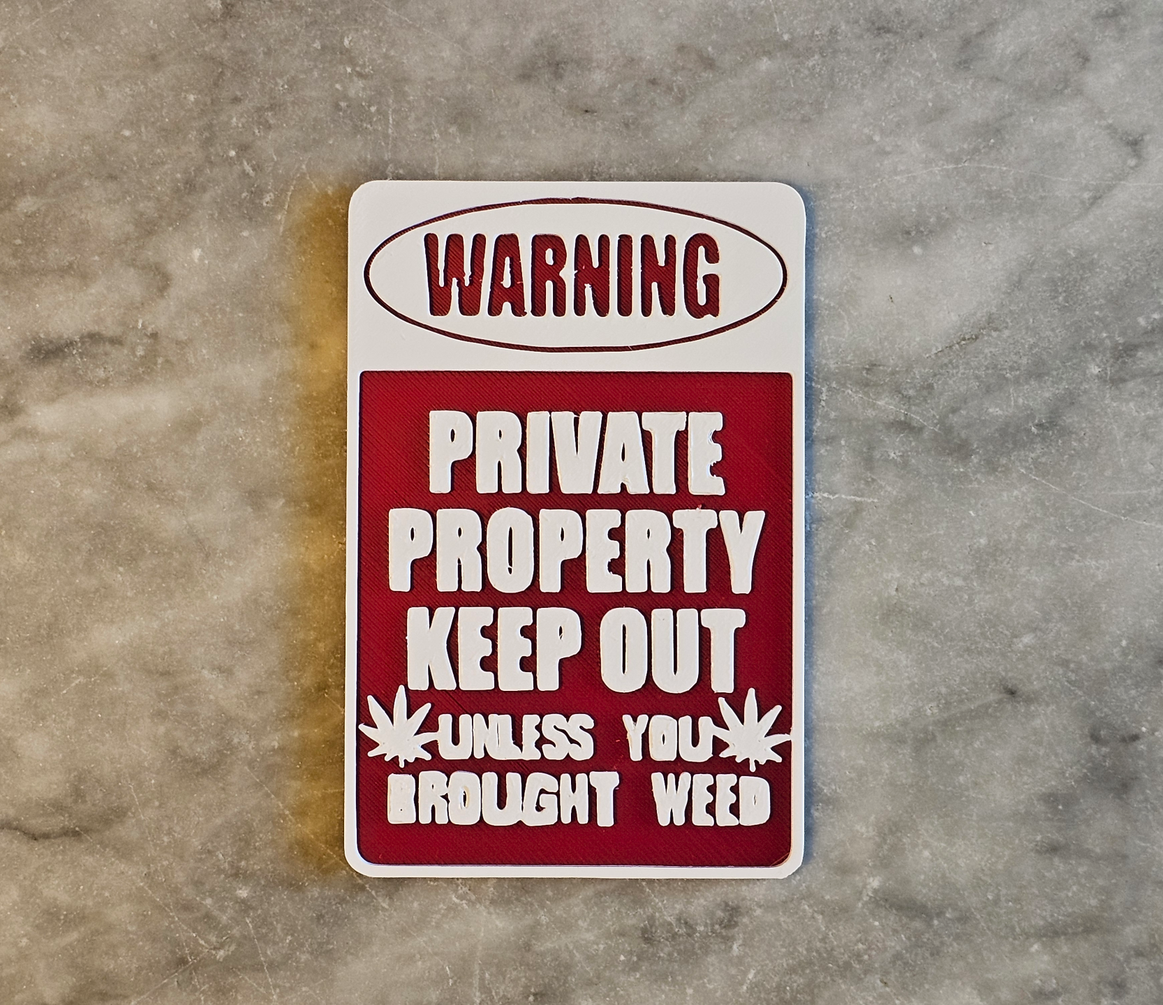 Private property sign