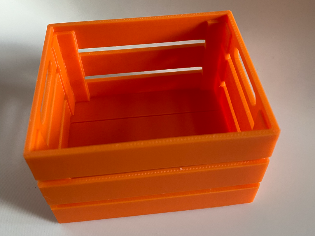 Model of a wooden crate