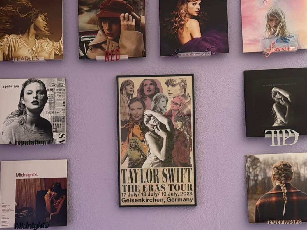 Taylor Swift Vinyl Wall Shelf with Album Art