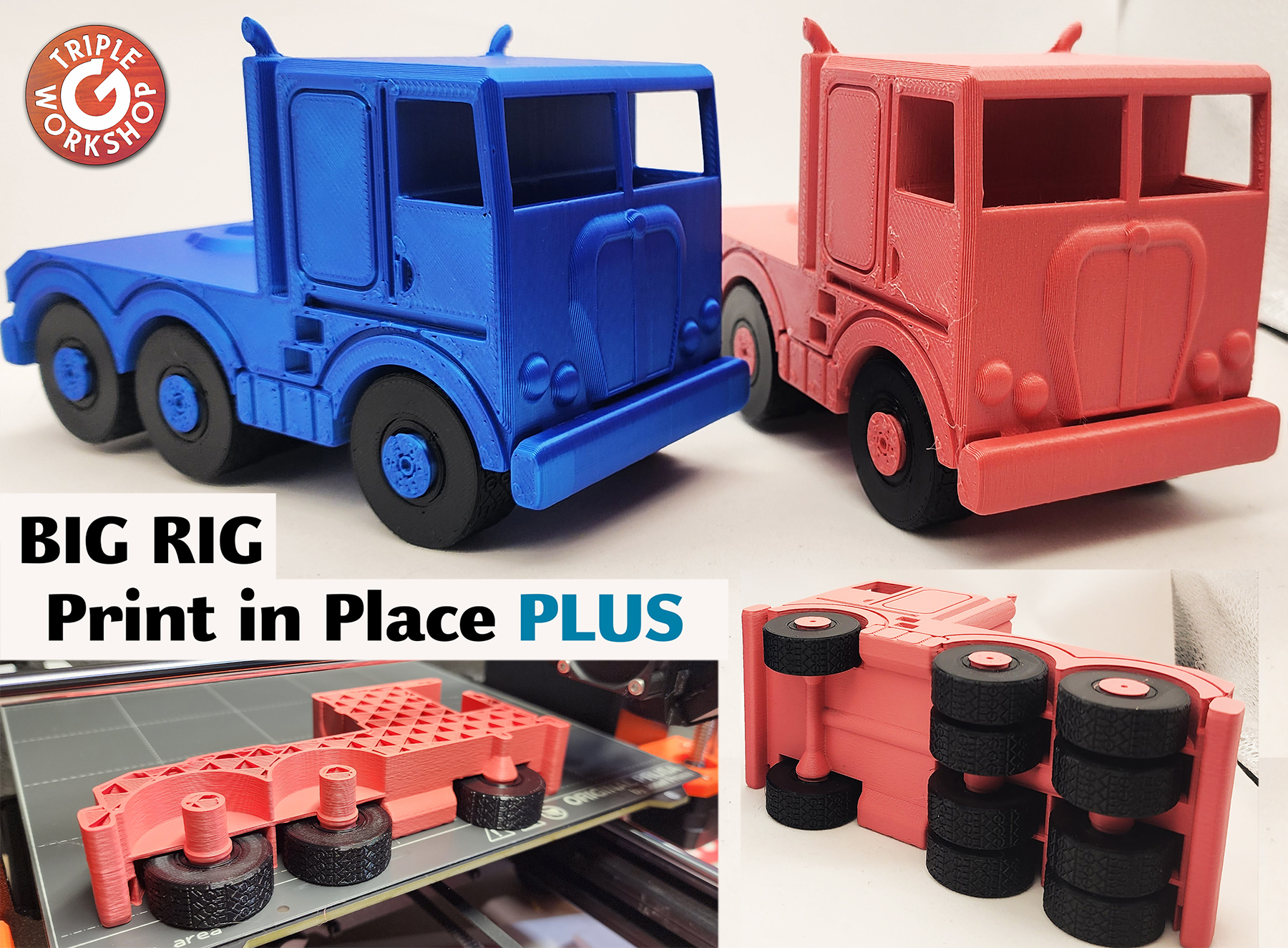 Big Rig Semi Truck Print in Place PLUS (See Video)