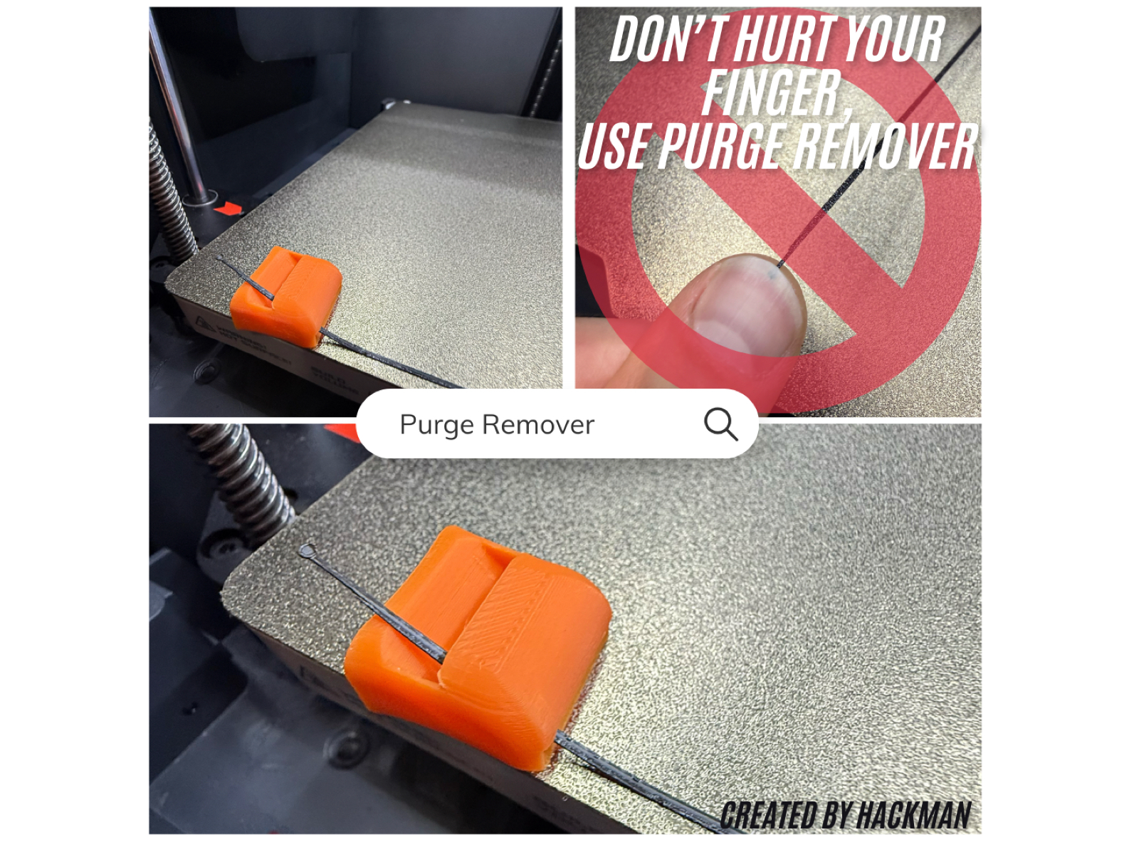 Purge Line Remover- No blade scraper