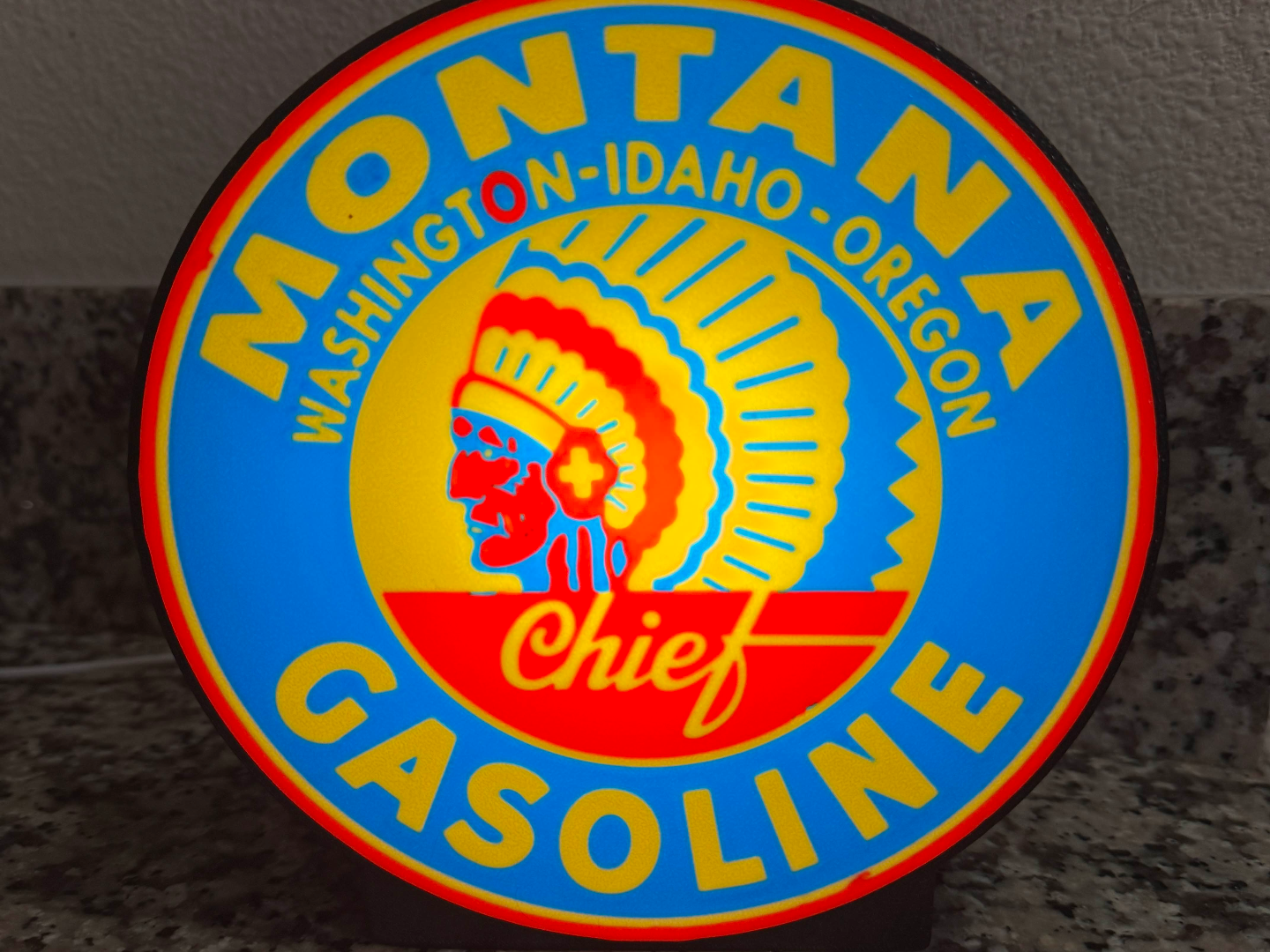 Montana Gasoline Vintage Lightbox
