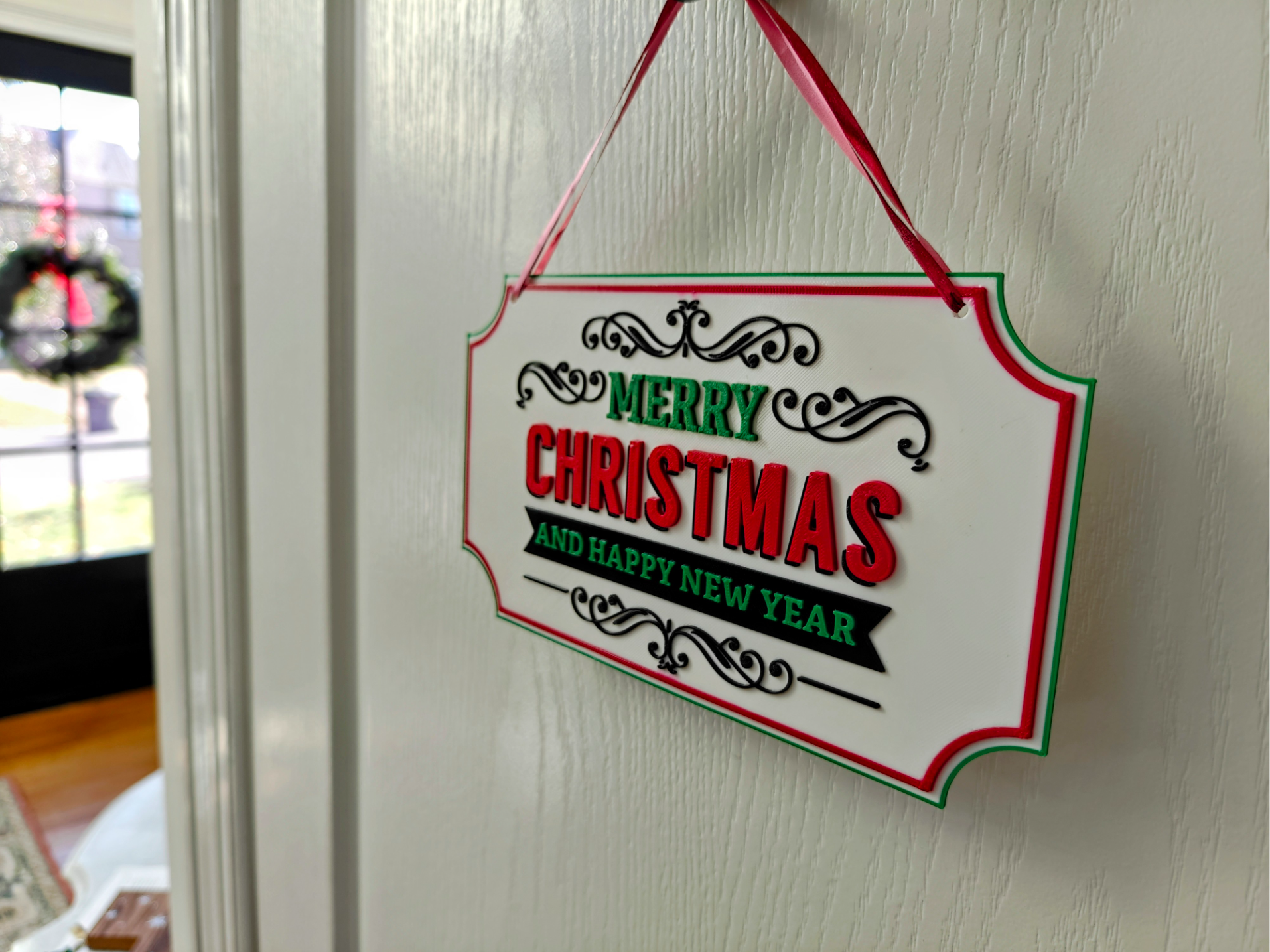 Merry Christmas and Happy New Year Sign